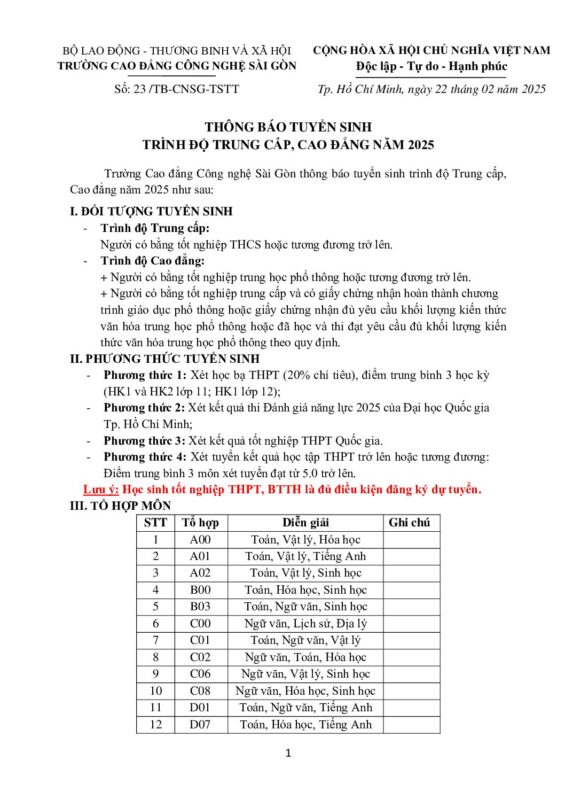 Trường Cao Đẳng Công Nghệ Sài Gòn