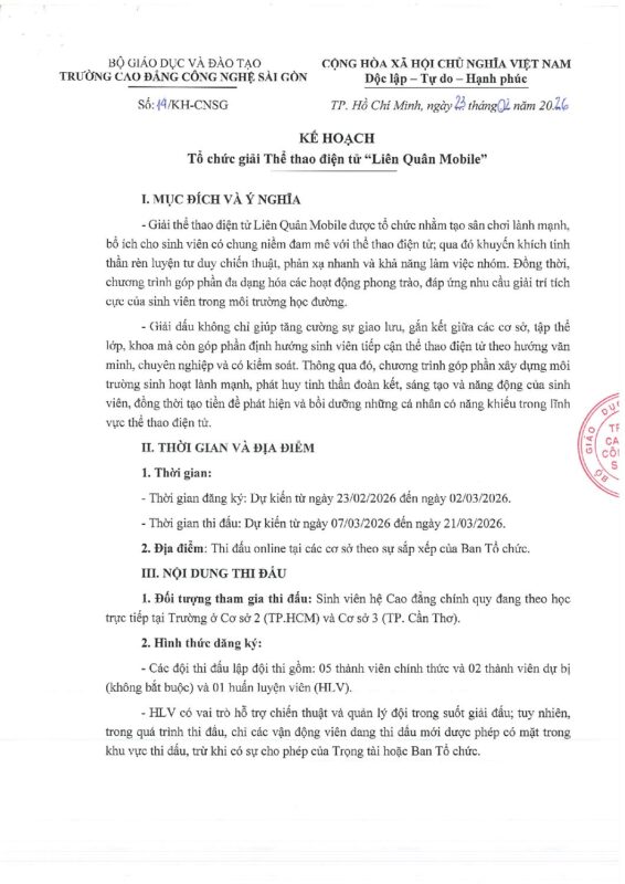 Trường Cao Đẳng Công Nghệ Sài Gòn