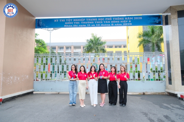 Đội ngũ SGT tại điểm thi Tân Đông Hiệp B